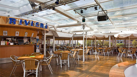 bar area of the cruise ship Celestyal Cristal