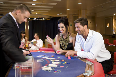 casino area of the cruise ship Celestyal Cristal