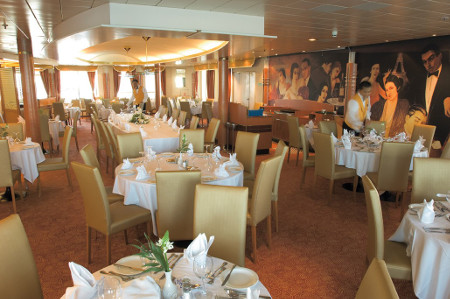 Restaurant of the ship Celestyal Crystal